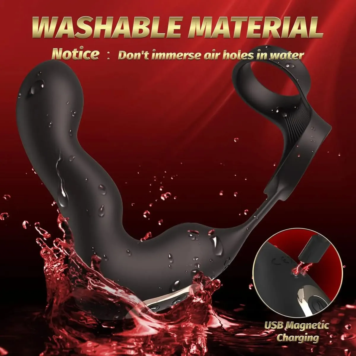 Anal Butt Plug Vibrator with Cock Ring Delay Ejaculation Prostate Massager Remote Control Adult Sex Toys for Men Couples Rings — image 4