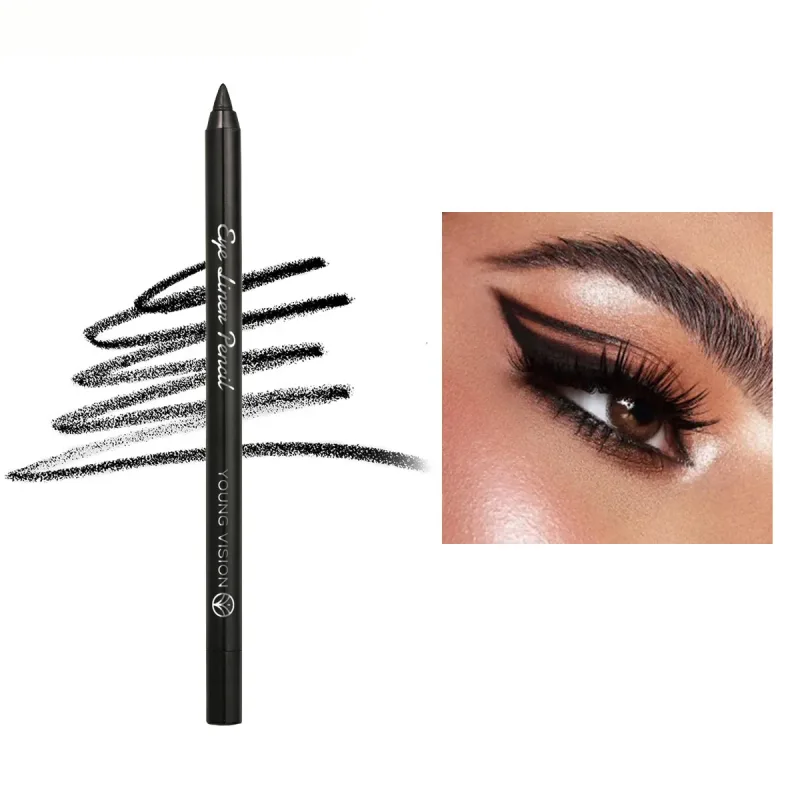 1Pc Waterproof Blue Green Eyeliner Pencil Smudge-Proof Long-Lasting Pearlescent Glitter Eye Liner High Pigmented Punk Eye Makeup — image 10