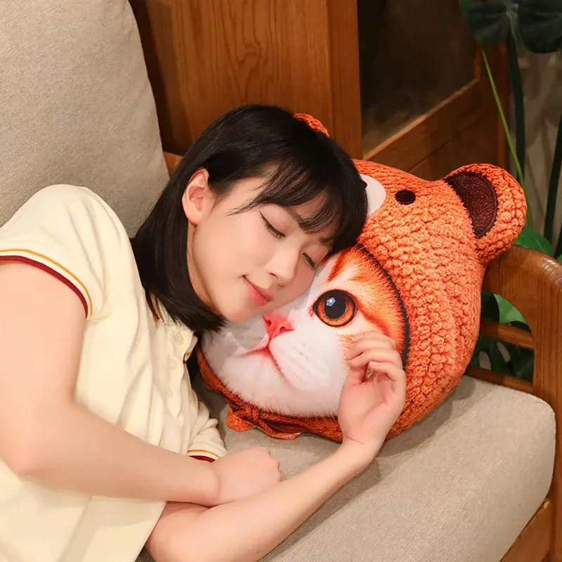 New 40cm Lifelike Animal Cat Plush Pillow 3D Printing Simulation Cat Plush Toy Stuffed Decor Gift Birthday Gifts Room Decoration — image 6