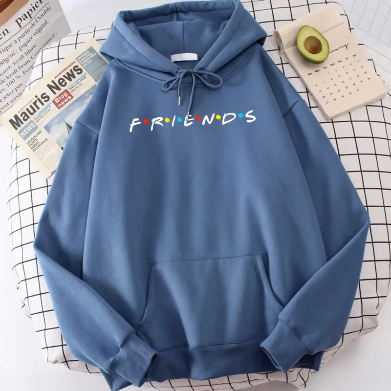 Sitcom Movie Friends Tryckt Luvtröja för män Koreansk fleecetröja Enkel Crewneck Hooded Street Oversize Höst Herrkläder — image 8