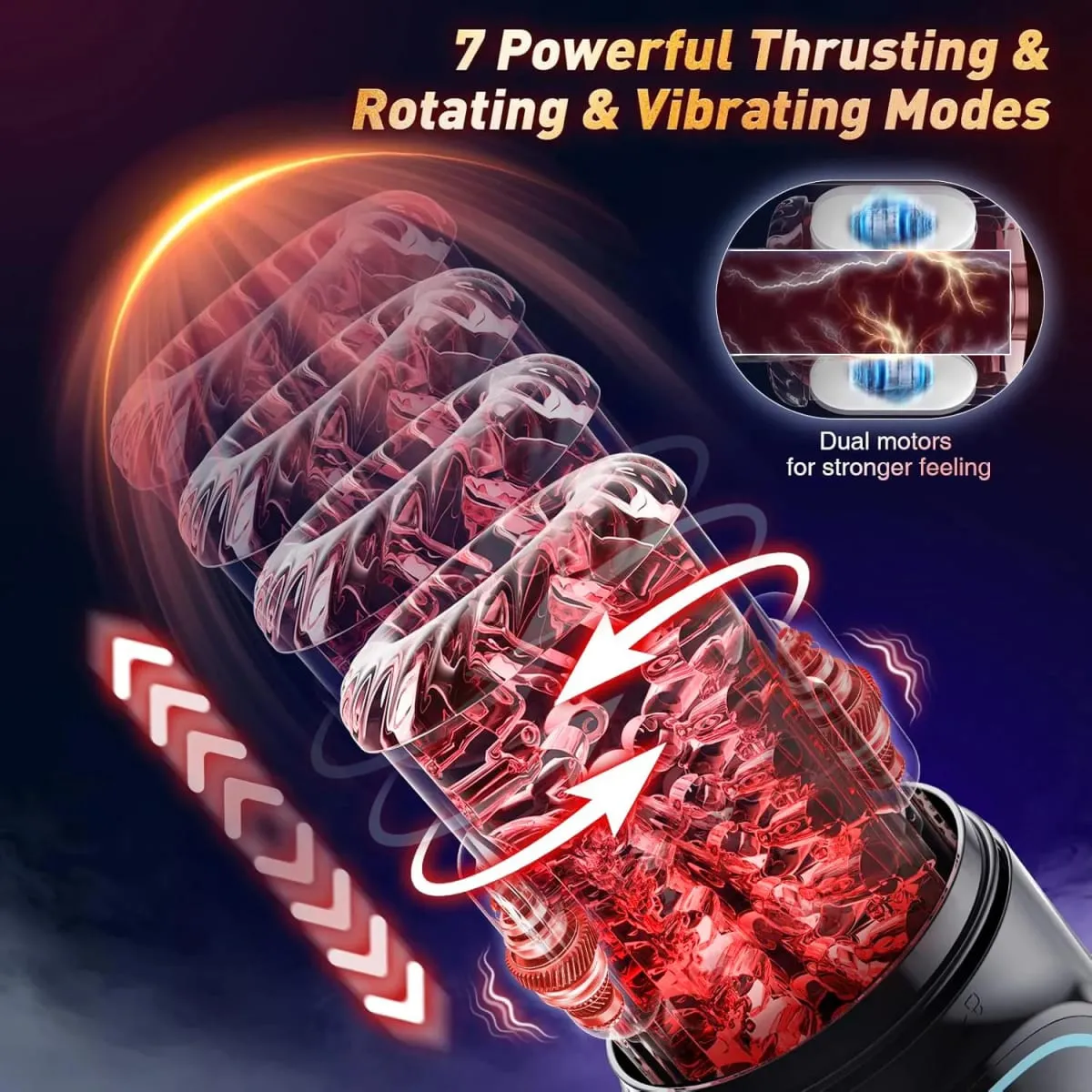 Automatic Thrusting Rotating Male Masturbator Licking Stroker Sucking Blowjob APP control Pennis Pump Adult Sex Toys For Men — image 3