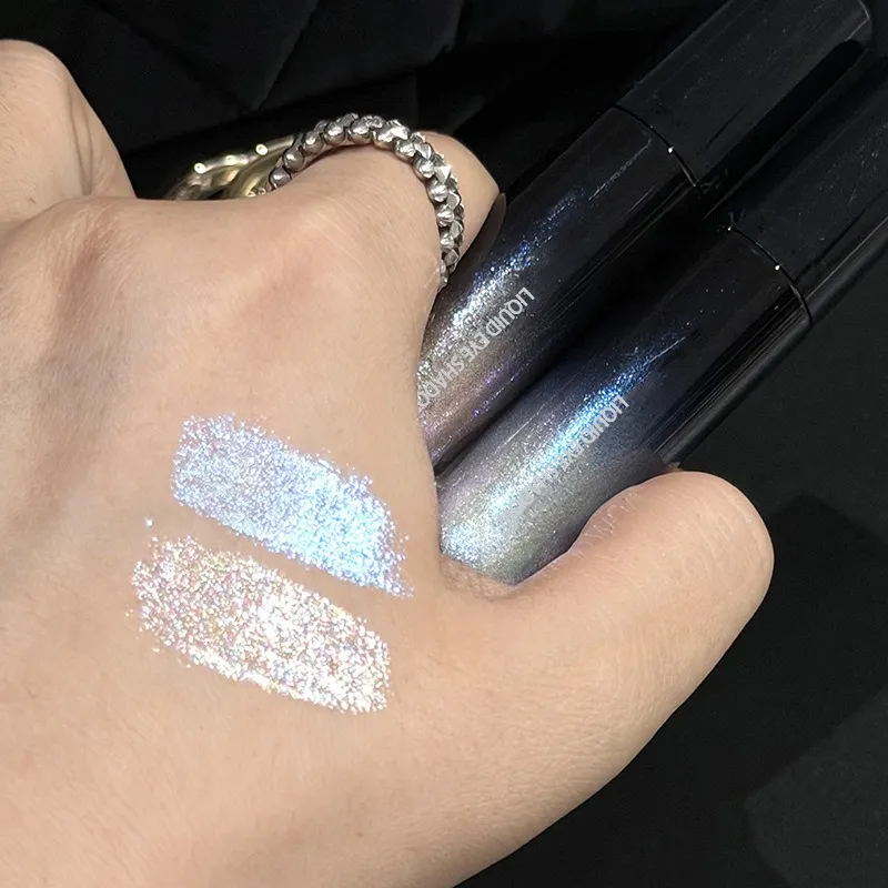 Glitter Liquid Eyeshadow Holographic Shimmer Ice Blue Pink Quick-drying Wet Look Tears Highlight Eye Makeup Non-flying powder — image 4