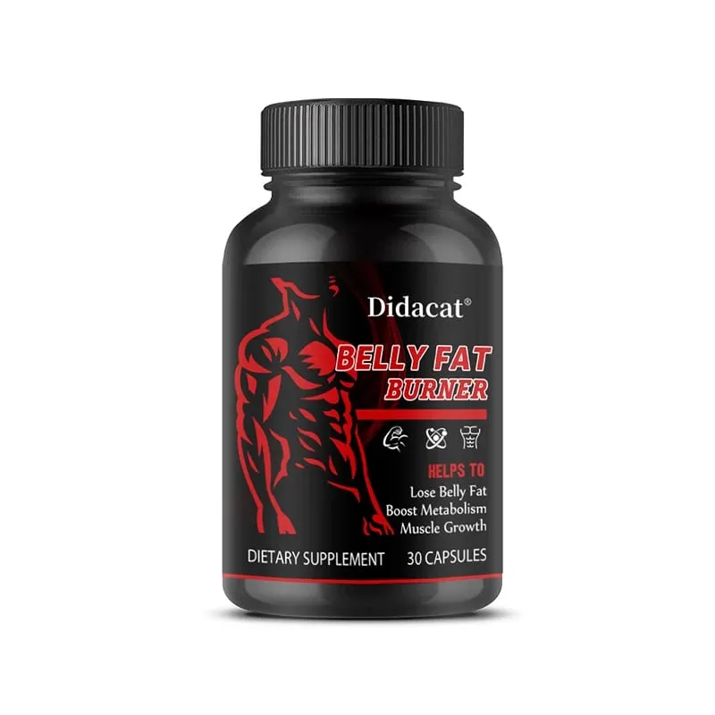 Stimulant-Free Men's Belly Fat Burner Capsules Boost Metabolism Burn Stubborn Fat Tighten Abs Preserve Muscle Caffeine-Free