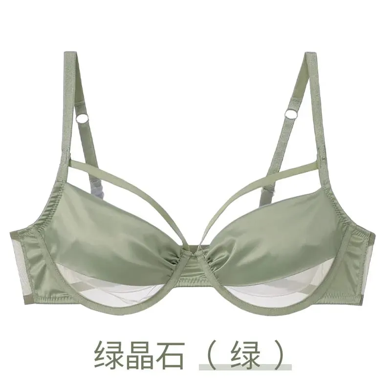 Ladies New Thin Cup Slimming Lingerie Set Soft underwire Push Up Bra Minimizing Effect Gathers Side Bulge Anti Sagging Soft — image 7
