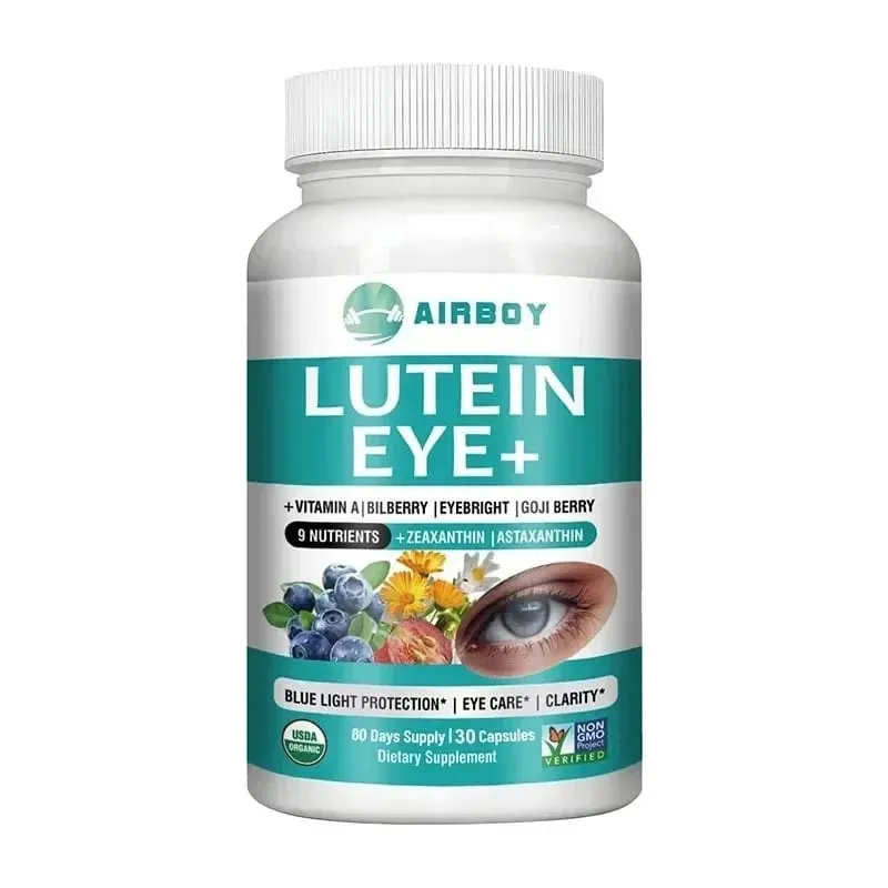 Lutein Eye - Supports Eye Health Reduces Eye Fatigue and Dry Eyes Reduce Blue Light Damage - with Astaxanthin Vitamin A Bilberry — image 9