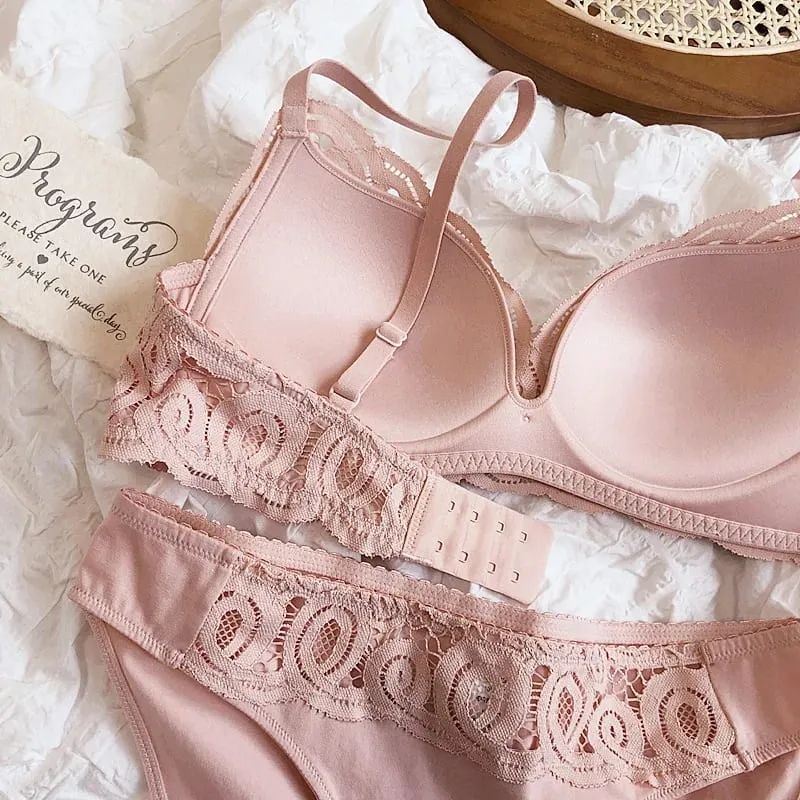 Colors Seamless Comfortable Full Lace Sleepwear Bra Sets Sexy Women Underwear Wire Free Push Up Lingerie Suits Intimates — image 6