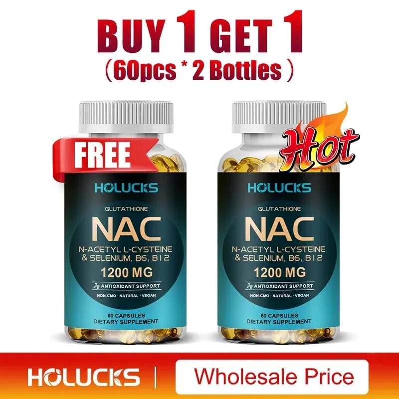 NAC-kapsler 1200mg - Støt hudsundhed Cellulær energi Antioxidant Detox Forbedrer immunitet Forbedrer fordøjelsen — image 8
