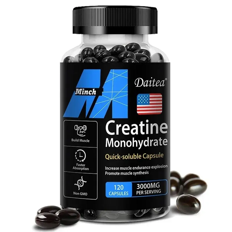 Creatine Monohydrate 3 000 Mg - Improves Energy and Endurance Increases Muscle Mass and Athletic Performance 120 Capsules — image 9