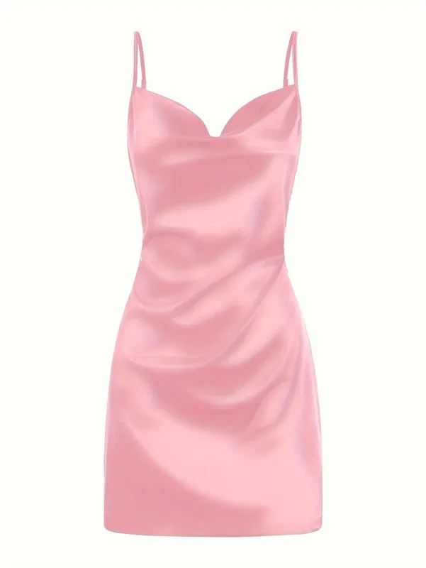 2024 Lady Va Voom Satin Höfthängselklänning dam — image 8