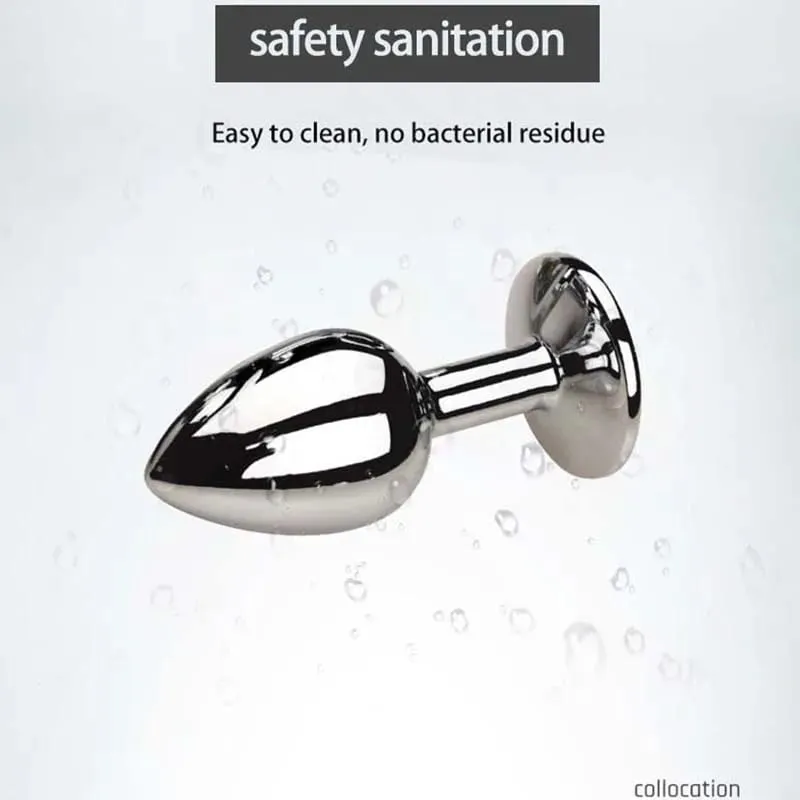 Metal suave anal plug aço inoxidável base de jóias suave butt plug massageador de próstata vibradores ânus estimulador brinquedos sexuais adultos — image 4