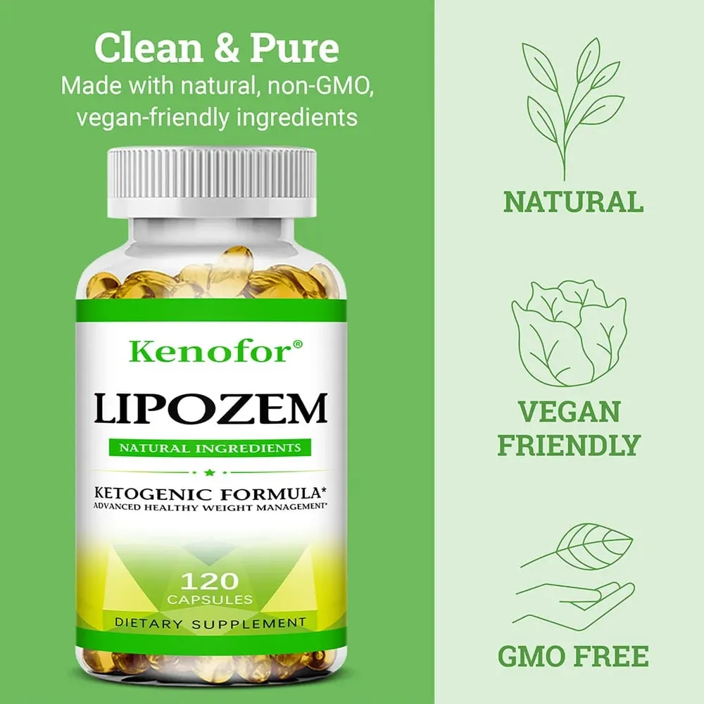 Natural Lipozem Capsules - Digestive Health Appetite Suppression Metabolism Weight Management — image 6