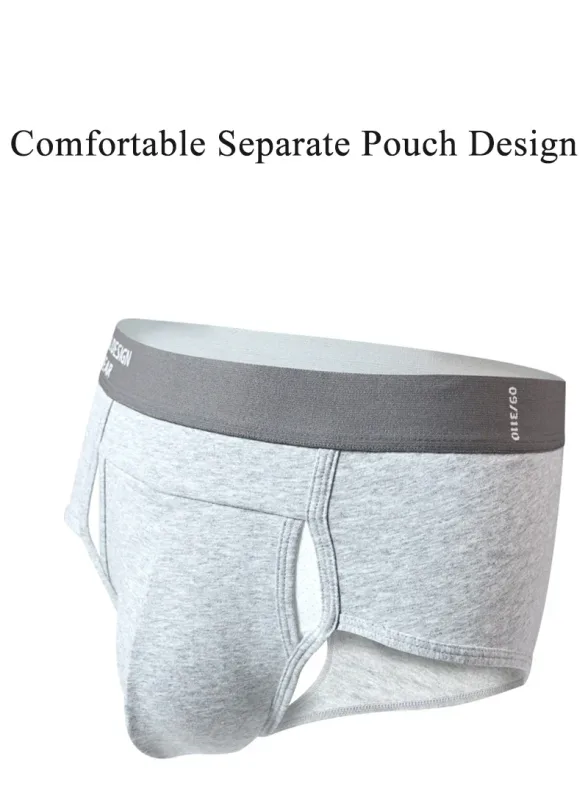 Men's Cotton Briefs High Quality Comfortable Underpants Breathable Soft Underwear Male Large Size U Bulge Pouch Panties Cueca