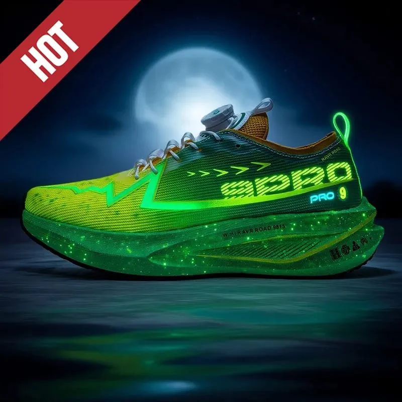 Fluorescence Running Shoes Carbon Board Marathon Men Sports Breathable Lightweight Women's Comfortable Athletic Sneakers Casual — image 4