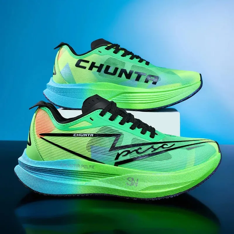 Men Running Shoes Marathon Carbon Board Speciality Sports Breathable Lightweight Women's Comfortable Chunta Athletic Sneakers