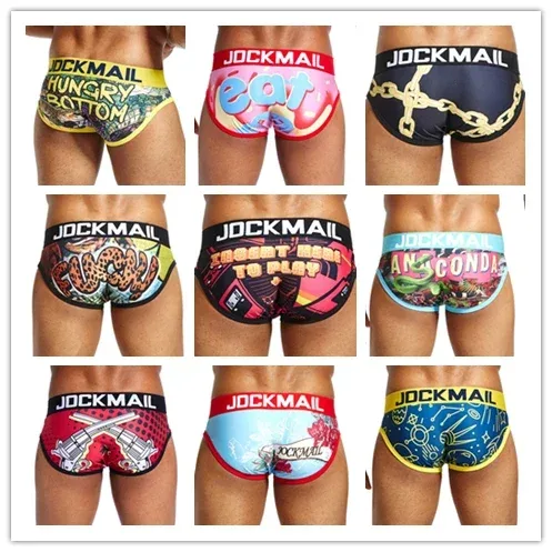 Diversão divertida sexy roupa interior masculina impressão cuecas de seda gelo cueca gay masculino calcinha deslizamento 21 padrão design shorts — image 3