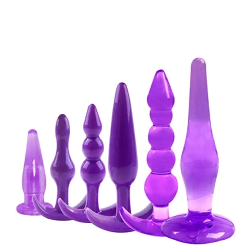 4/6Pcs/Set Safe Silicone Butt Plug Dildo Masturbation Anal Plug Vaginal Plug Sex Toys For Woman Men Anal Dilator Toys for Gay — image 4