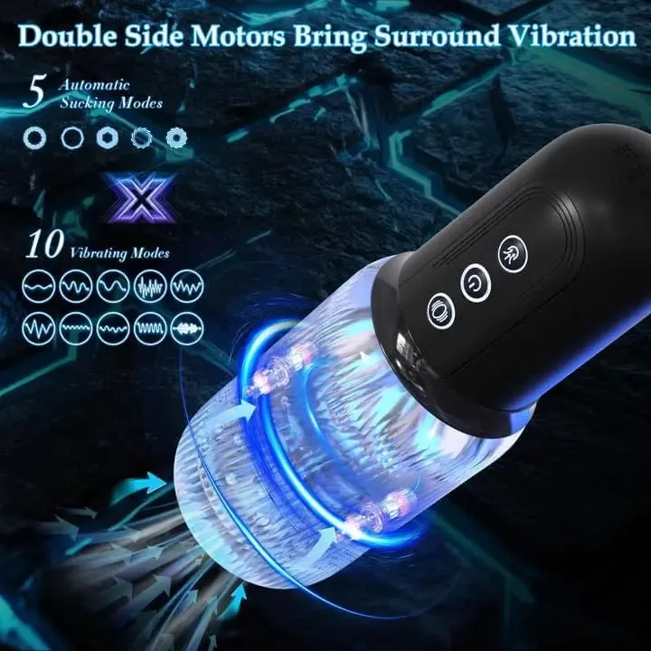 Awtomatikong Lalaking Masturbator na nagsususo Vibrating Tunay na Pussy Blowjob Machine Laruang Sex Laruang Lalaki Masturbation Cup Mga Pang-adultong Kalakal para sa Mga Lalaki — image 2