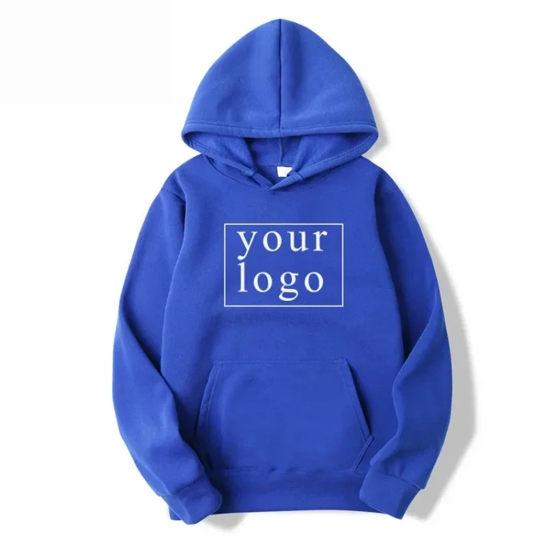 Logo/Gambar Jenama Rekaan Anda Sendiri Disesuaikan Di mana-mana Lelaki Wanita Hoodies DIY Sweatshirt Kasual Hoody Fesyen Baharu — image 5