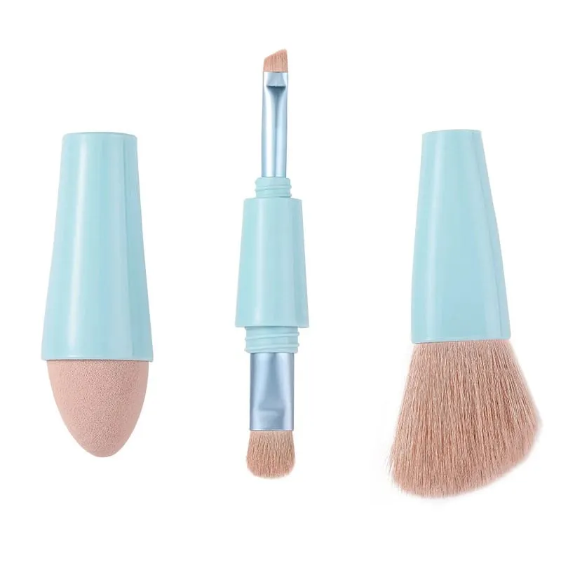 【B】1PC 4 In 1 Travel Portable Multitasker Beauty Tools Makeup Brushes Detachable Makeup Brush Set Make Up Brushes — image 5