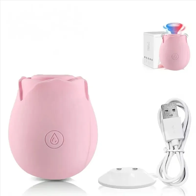 Women Vibrator Powerful Rose Sucking G-Spot Vagina Stimulator Suction Nipple Oral Massager Sex Toys for Couples
