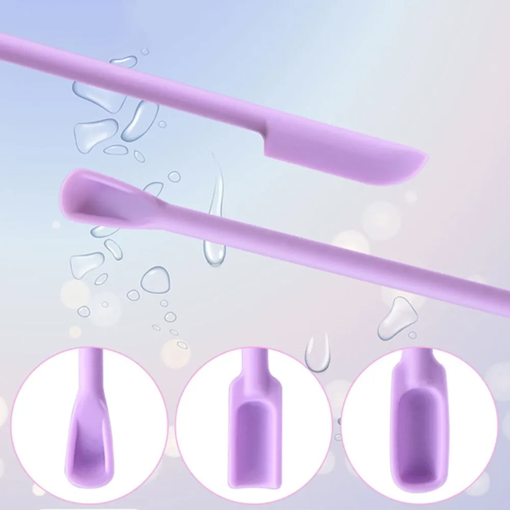 3Pcs/Set Cream Last Drop Scoop Face Mask Brush Beauty Tools Silicone Spatula Deep Bottle Scraper Makeup Brushes Cosmetics Spoon — image 6