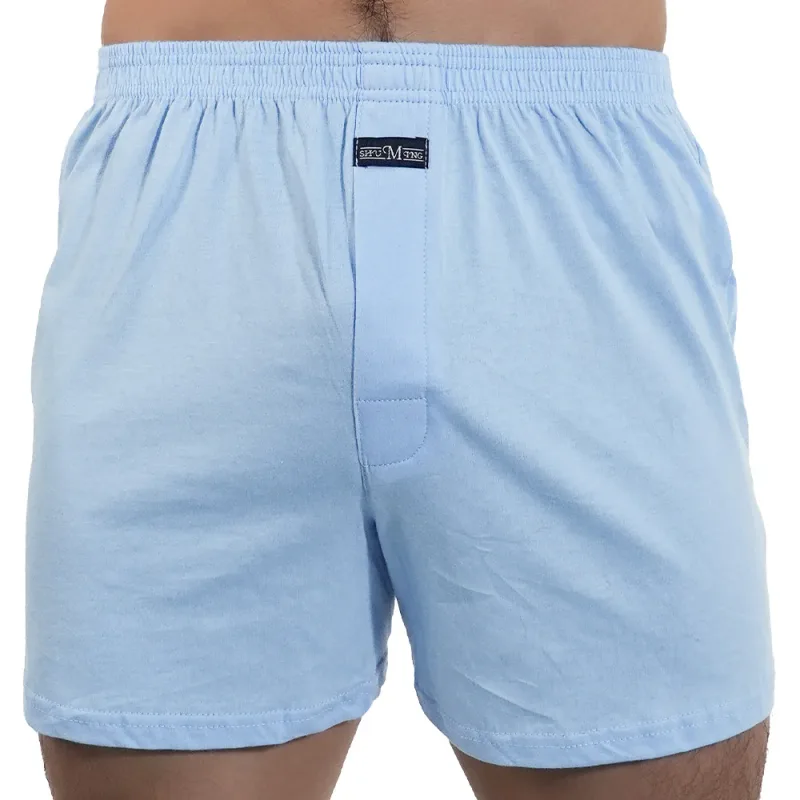 1 Pc Grote Onderbroek Effen Pyjamabroek Thuis Plus Size Boxers Korte Voor Mannen Hoge Taille Allo Broek Katoenen Broek slaap Bodems