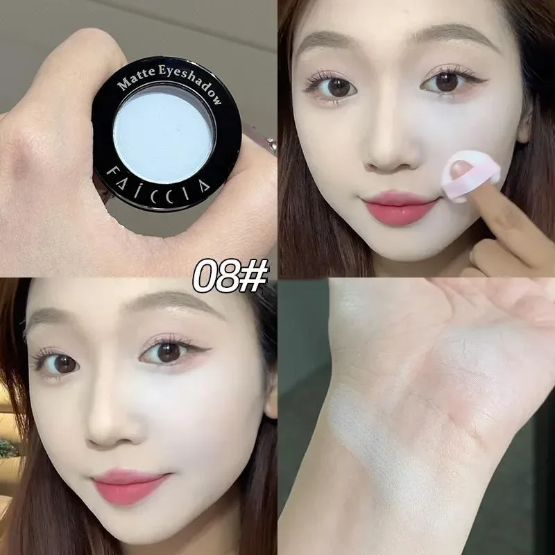Monochrome Matte Brown Eyeshadow Makeup Waterproof Lasting Shiny Green Eye Makeup Natural Brighten Eyeshadow Highlighter Palette — image 9