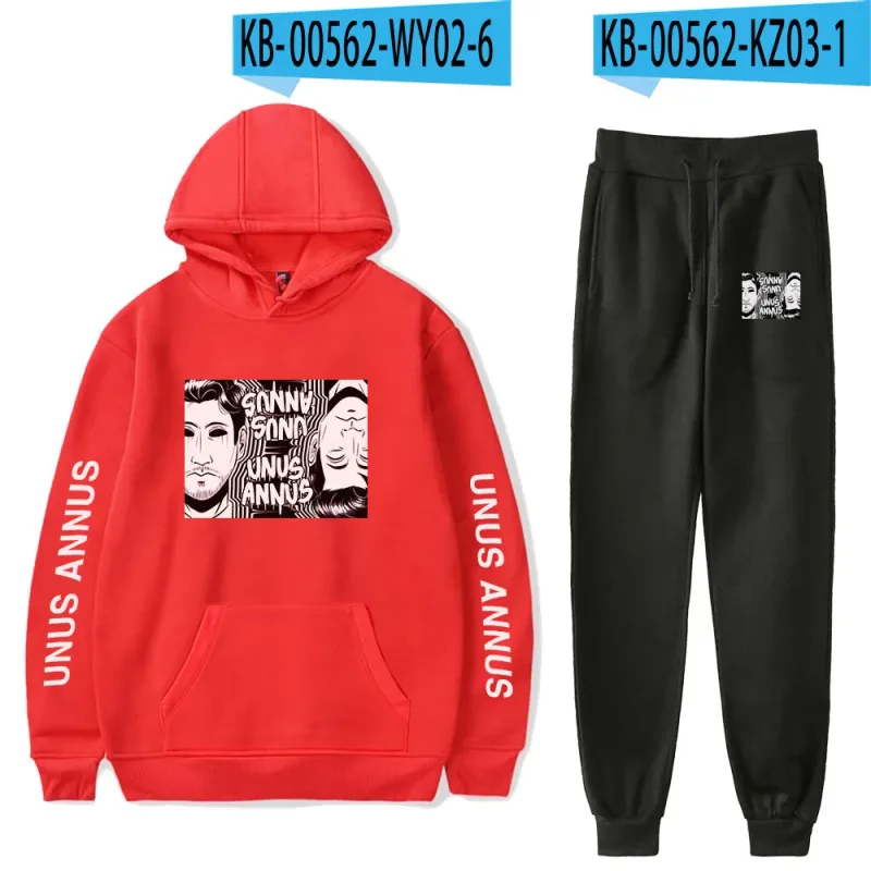 Popular Comfortable Unus Annus Print Sweatshirt Sweatpants Suit Hoodies+ Trousers Suit Boys/Girls 2 Piece Set Clothes — image 37