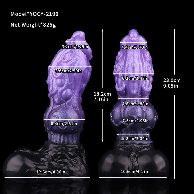 Monster Dragon Cock Anal Dildos Double Layer Penis Vaginal Anus Masturbator Silicone Sex Toys For Adult Women Men Flirting — image 11
