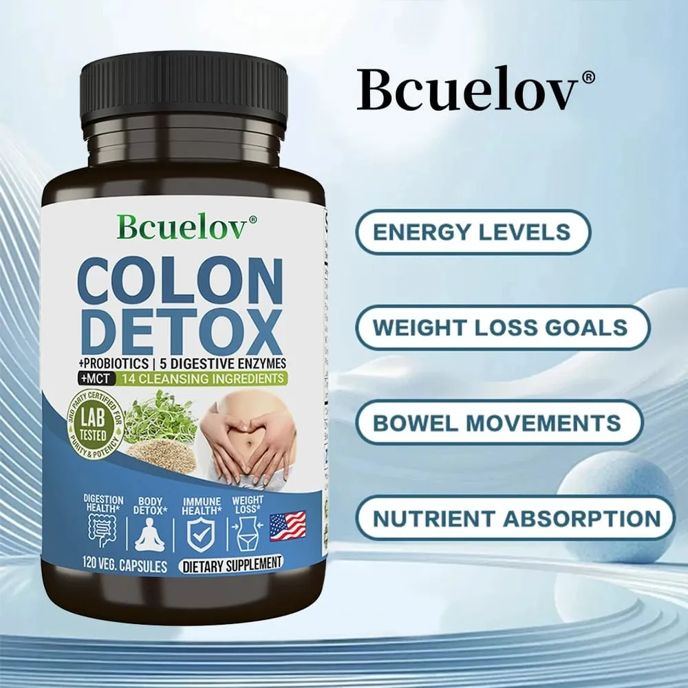 Complément détox pour le nettoyage du côlon – Nettoyage de l'intestin et probiotiques – Digestion naturelle, constipation et soulagement de l'intestin, santé intestinale — image 3