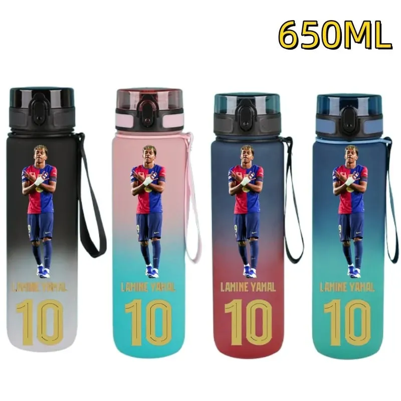 650ml Football Star Water Cup Lamine Yamal Portable Outdoor Large Capacity Sports Fitness Flip Cover Drinking Bottle Fans Gifts — image 10