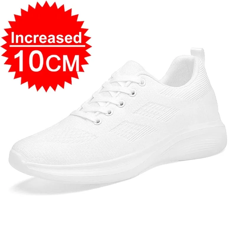 Flying Weaving Breathable Increase 8/10cm Invisible Height Increasing Casual Sneakers Men All Match Non-Slip Soft Walking Shoes — image 11