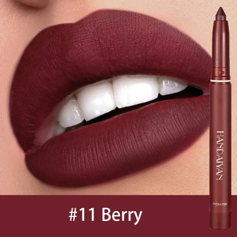 Waterproof Cherry Red Matte Lipstick Sexy Lipliner Pencil Plumping Stain Natural Nude Pink Lip Liner Outline Lips Contour Makeup — image 3