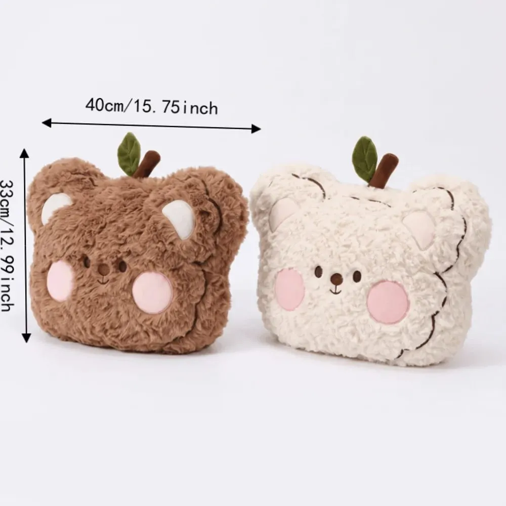 Kasama sa upuan Malambot na Kulot na Himulmol Bear Pillow Blush Cheek Cute Sofa Cushion Kaibig-ibig Animal Stuffed Pillow Home Decor — image 7