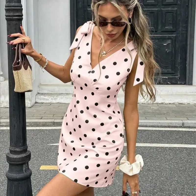 2026 Women's New Summer Dress Elegant Sexy Slimming Wave Point Beach Resort Fashion Comfortable Party Style Dress Short Skirt — image 7