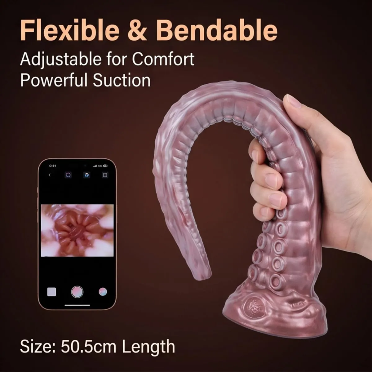Vaginální Speculum LED Dildo Tekutý silikonový Dlouhý anální kolík Silná přísavka pro páry Sexuální hračky pro dospělé анальная пробка — image 5