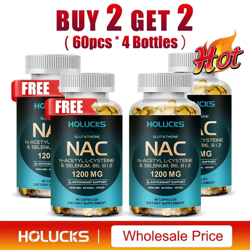 NAC-kapsler 1200mg - Støt hudsundhed Cellulær energi Antioxidant Detox Forbedrer immunitet Forbedrer fordøjelsen — image 10