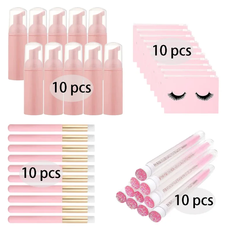 20/40Pcs 60ml 플라스틱 리필 가능 누출 방지 빈 폼 펌프 병 래쉬 샴푸 키트 여행 비누 디스펜서 페이스 워시 메이크업 도구