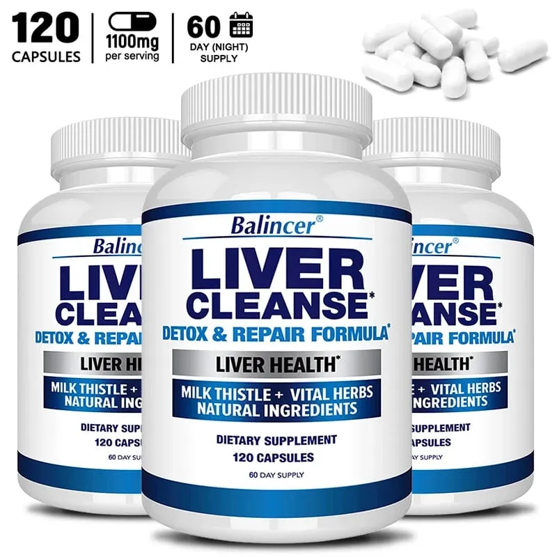 Liver Cleanse Detox & Repair Fatty Liver Formula - Milk Thistle Silymarin Artichoke Extract Dandelion - Liver Health — image 11