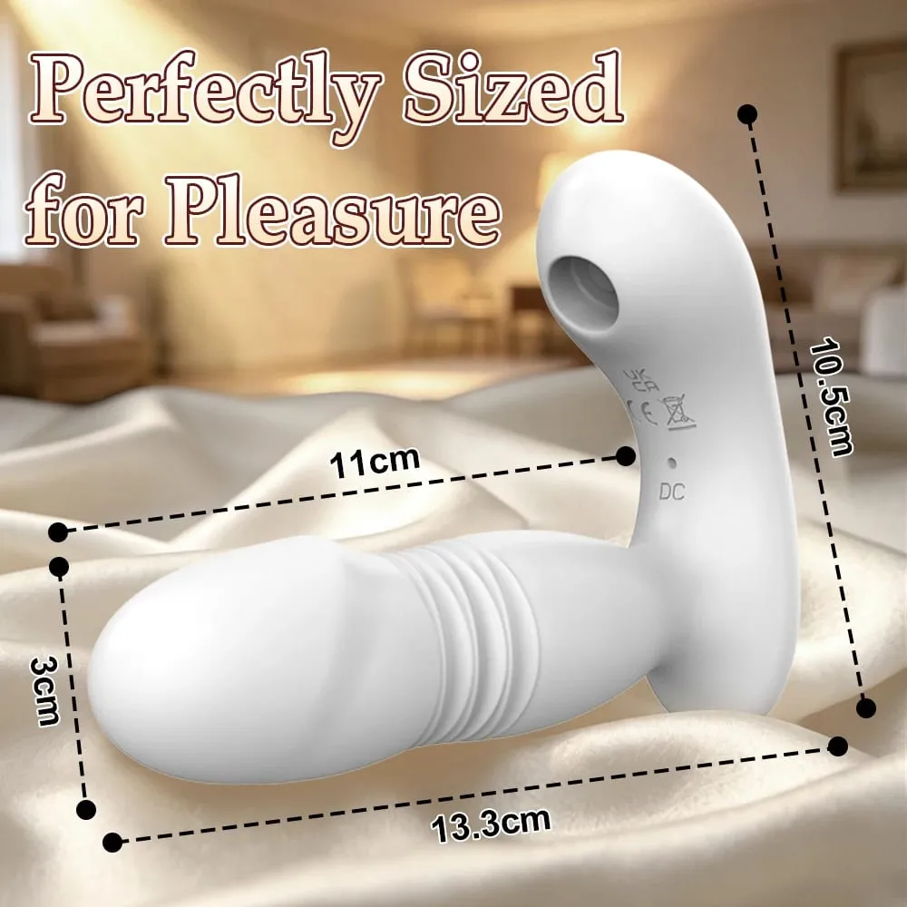 Thrusting Dildo Upgraded Sex Toy 9 Frequency Vibrating G Spot Clit Nipple Wearable Vibrator Adult Sex Toys for Female Couple — image 3