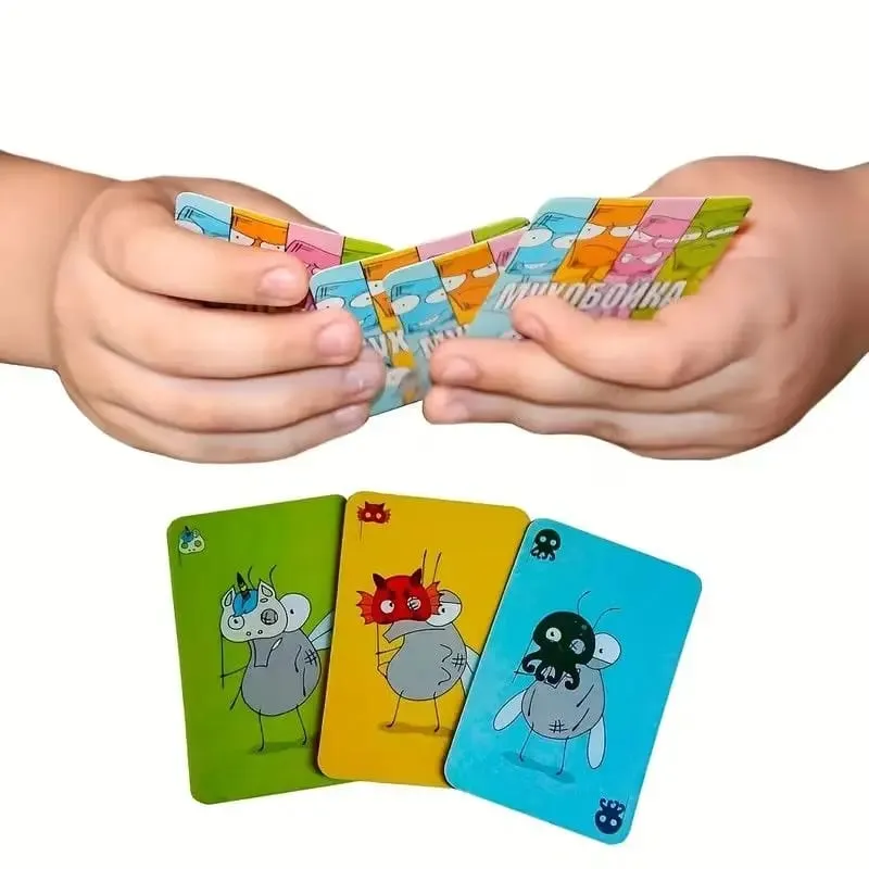 Russian Version Hilarious Fly Swatter Card Game Fun Fast-Paced Reaction Board Game for 2-6 Players Family Party Entertainment — image 4