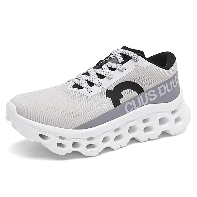 Men's running shoes hollow cushioning thick soled sneakers breathable mesh lightweight non-slip sneakers outdoor fitness shoes — image 3