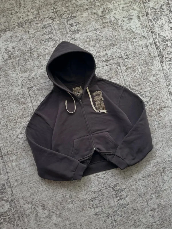 Vintage Bear Print Hoodie Men Retro Green Plaid Patch Pullover Hooded Sweatshirt Casual Streetwear Long Sleeve Women Hoodies Top — image 8