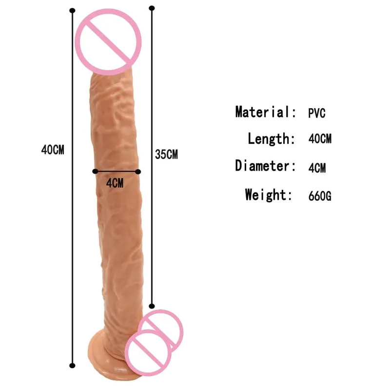 40cm realista longo vibrador pênis grande enorme vibradores masturbação vaginal g ponto estimulação anal butt plug para mulheres brinquedos sexuais 18 +
