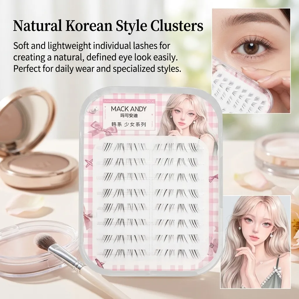 8 Rows Manga Wispy Lower Eyelashes Mermaid Style Lash Extensions Natural Look No Glue Needed Lashes For Perfect Eye Makeup Tools