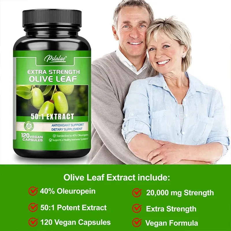 Olive Leaf Capsules - Antioxidant Improves Skin Condition Improves Blood Circulation Promotes Heart and Cardiovascular Health