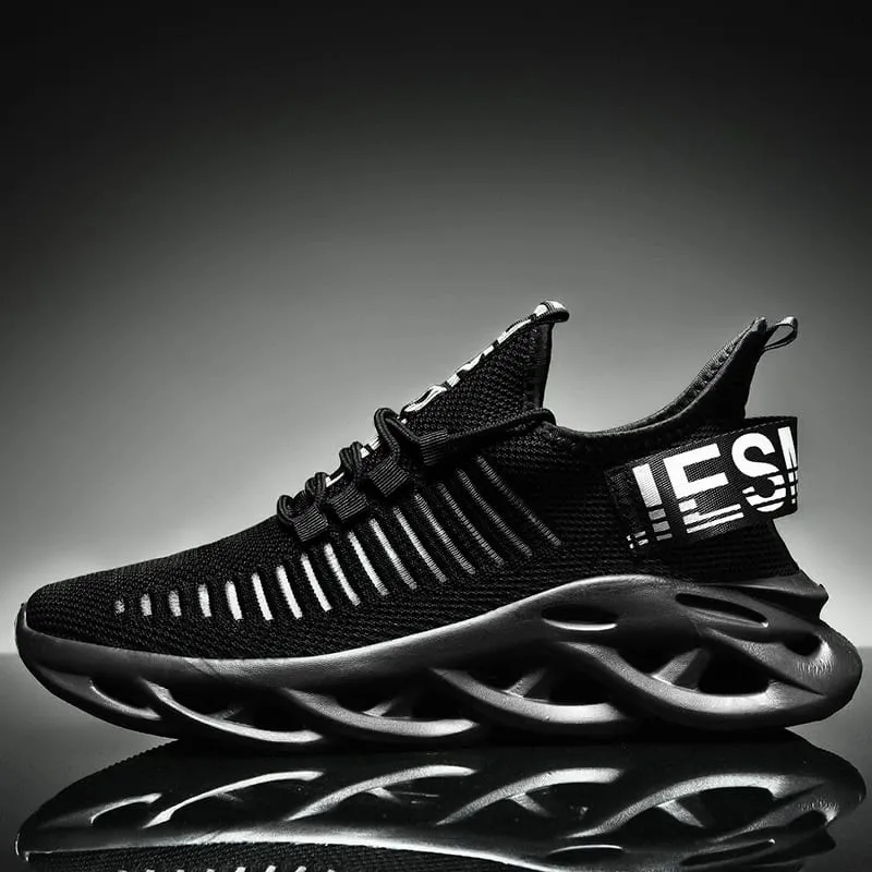 Men's Trendy Running Shoes Spring Autumn Mesh Knit Upper Breathable Lightweight Fashion Korean Style Sports Casual Shoes — image 1