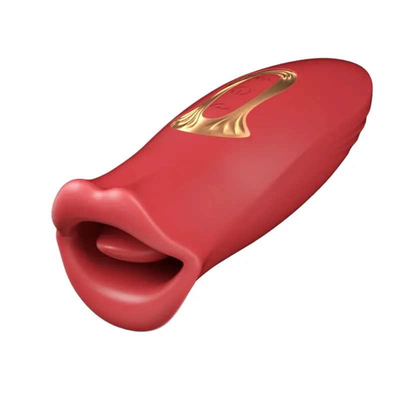 G-punktsvibrator för damer dildotunga slickar sugande bröstvårtor och klitoris stimulator för onani för kvinnor Real Feel Silikon Vuxen T