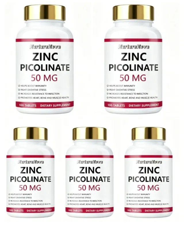 Zinc Picolinate Tablets for Antioxidant Support Bone and Muscle Wellness Daily Mineral Supplement for Adults 100 Tablets — image 11
