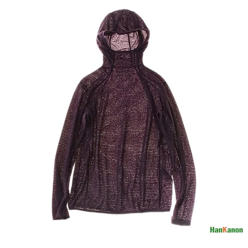 Thermolite® Lightweight Hooded T-Shirt Men's Long Sleeve Thermal Hoodie para sa Hiking Camping at Cycling Anti-Static at Anti-Pilling — image 11